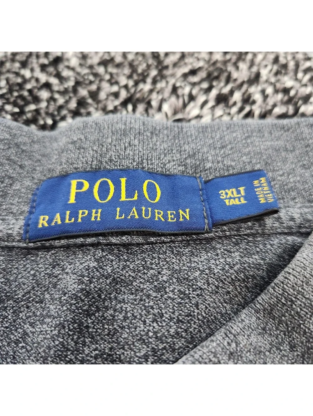 Polo Ralph Lauren Polo Shirt Mens 3XLT 3XL Tall Gray Short Sleeve Classic Fit